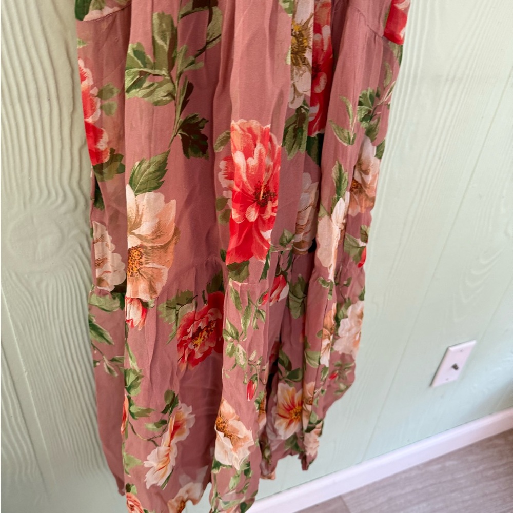 BNWT! Anthropologie The Somerset Long-Sleeve Mock-Neck Chiffon Maxi Dress, XS - Picture 4 of 16